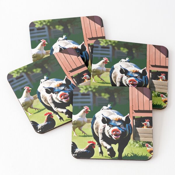 Item preview, The mischievous pig and the chicken's commotion. designed and sold by Whose-sweat.