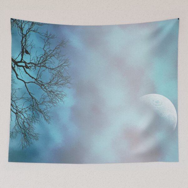 Item preview, Ethereal Moonlit Awakening: Two Birds Silhouette designed and sold by webgrrl.