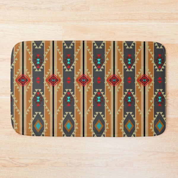 Item preview, Brown geometric pattern, native American or Navajo pattern. designed and sold by RIYA SIRI.
