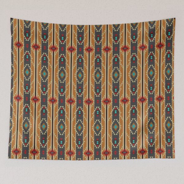 Item preview, Brown geometric pattern, native American or Navajo pattern. designed and sold by RIYA SIRI.