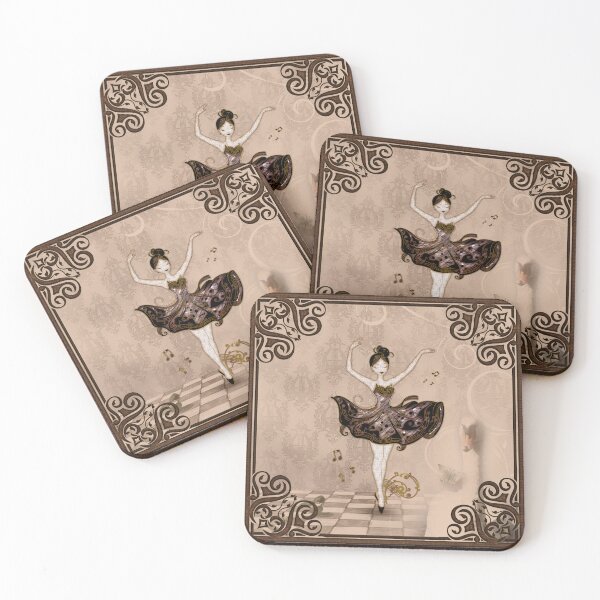 Item preview, The Ballerina of Sounds, Elegance in Black and Gold. designed and sold by nicky2342.