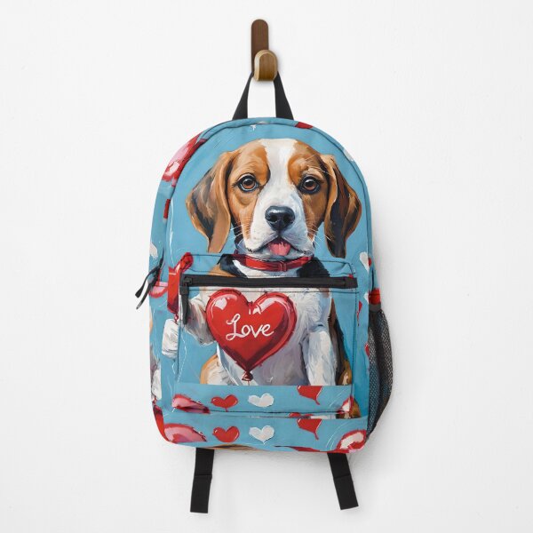 Item preview, Cute Beagle Dog Holding Love Heart Balloons designed and sold by Yogibear & Rachelle .