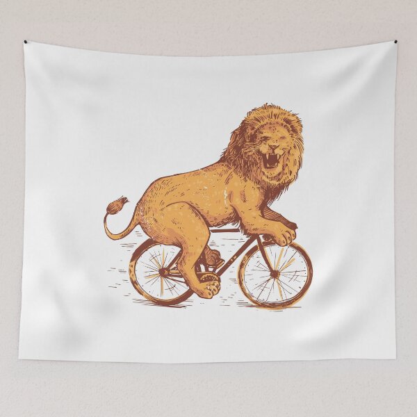 Item preview, Lion Riding a Bicycle  designed and sold by TurtleDojo.