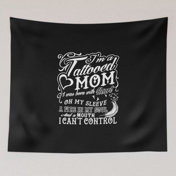 Item preview, I'm a Tattooed Mom I was born with heart on my sleeve on designed and sold by StreetArtPro.