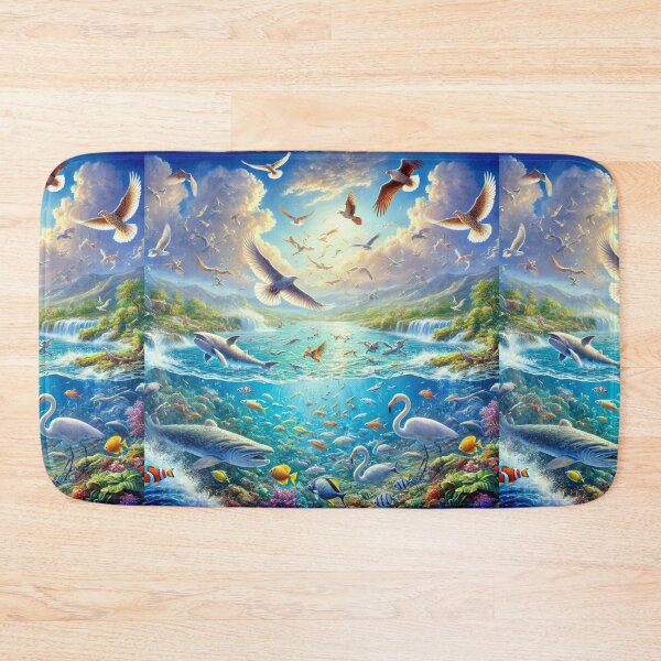 Item preview, "Let the Waters Bring Forth Life" – The Birth of Sea and Sky Creatures Verse: Genesis 1:20 (KJV) designed and sold by Meta2Physical.