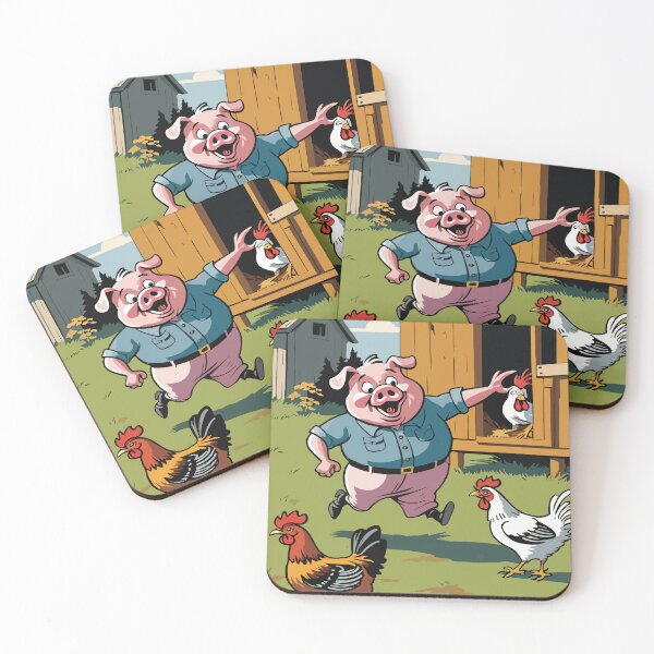 Item preview, The mischievous pig and the chicken's commotion. designed and sold by Whose-sweat.