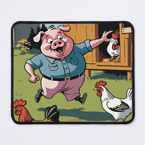 Item preview, The mischievous pig and the chicken's commotion. designed and sold by Whose-sweat.