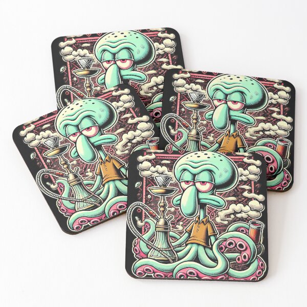 Item preview, Squidward Tentacles Smoking hookah designed and sold by q10mark.