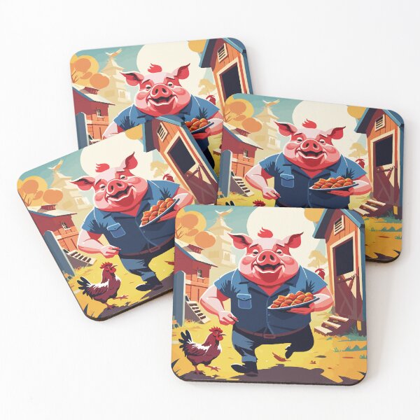 Item preview, The mischievous pig and the chicken's commotion. designed and sold by Whose-sweat.