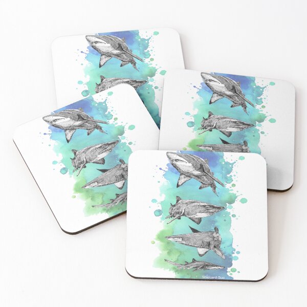 Item preview, Shark FRENZY - Grey Nurses Splashy designed and sold by Wildcard-Sue.