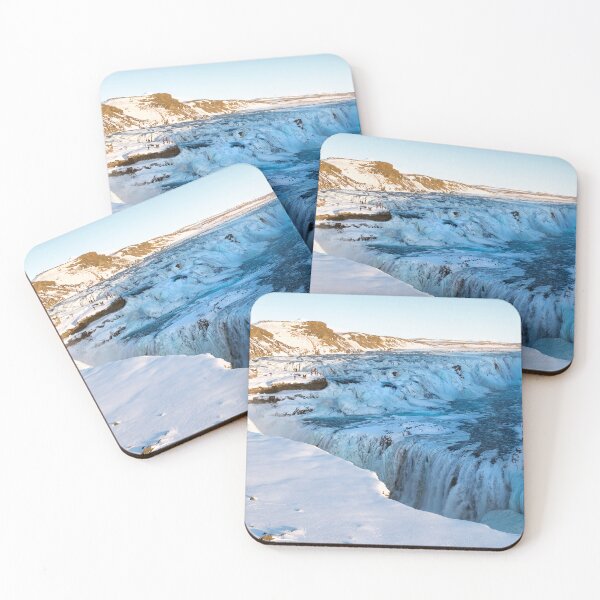 Item preview, Gullfoss waterfall in Iceland in winter designed and sold by Sonja Birkelbach.