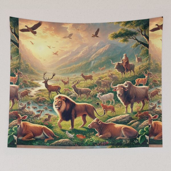 Item preview, "Let the Earth Bring Forth Living Creatures" – The Birth of Land Animals Verse: Genesis 1:24 (KJV) designed and sold by Meta2Physical.