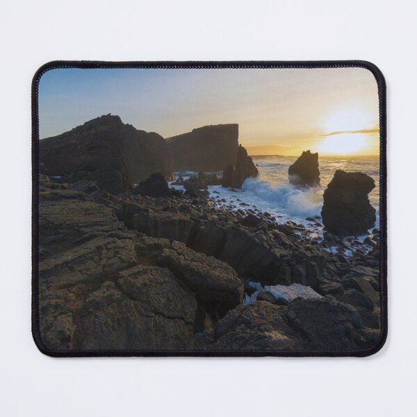 Item preview, Valahnúkur cliff on Reykjanes in Iceland at sunrise designed and sold by Sonja Birkelbach.