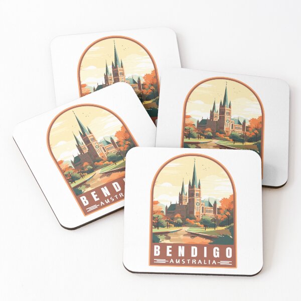 Item preview, Bendigo in Victoria Australia Art Travel Emblem designed and sold by MaateoDesign.