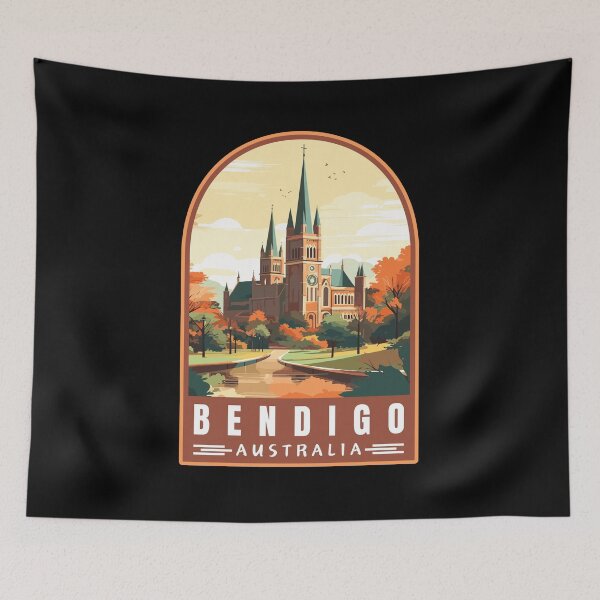Item preview, Bendigo in Victoria Australia Art Travel Emblem designed and sold by MaateoDesign.
