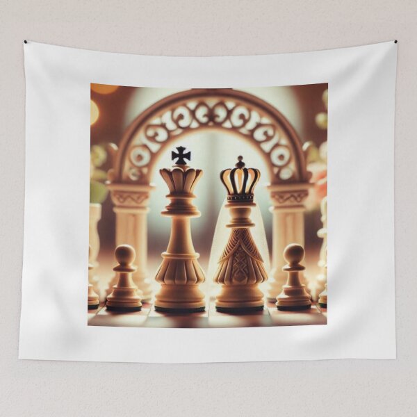 Item preview, King and Queen Chess Wedding designed and sold by BackgroundND.
