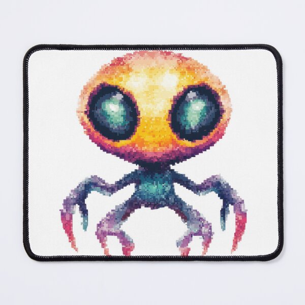 Item preview, A colorful, pixel-art alien creature with large eyes, multiple arms, and vibrant colors. designed and sold by DedeeArtthai.