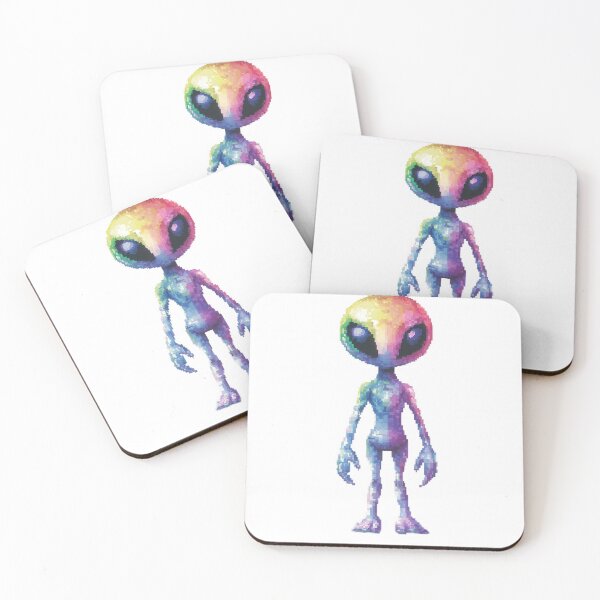 Item preview, A colorful alien figure with large eyes and a slender body. designed and sold by DedeeArtthai.