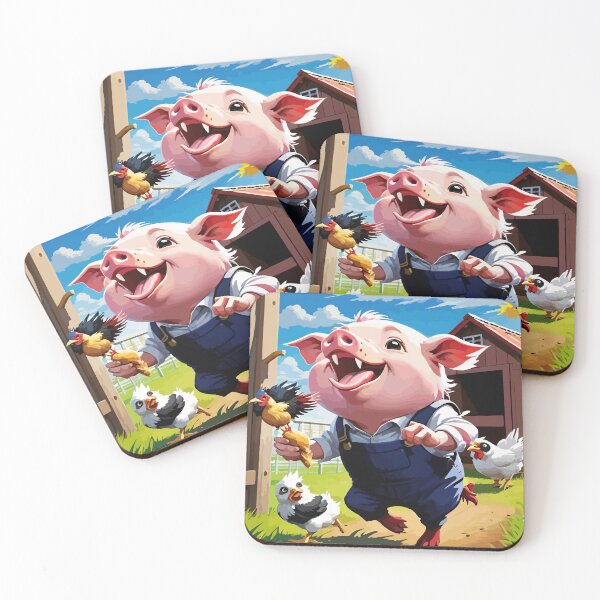 Item preview, The mischievous pig and the chicken's commotion. designed and sold by Whose-sweat.