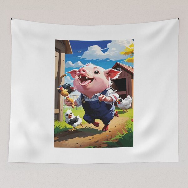 Item preview, The mischievous pig and the chicken's commotion. designed and sold by Whose-sweat.