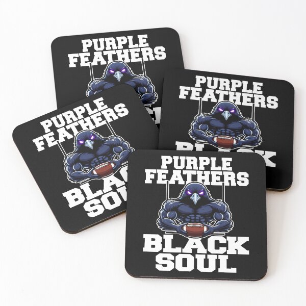 Artikelvorschau, LILA FEDERN SCHWARZE SEELE - FUSSBALL RAVENS GESCHENK entworfen und verkauft von KEF Custom.