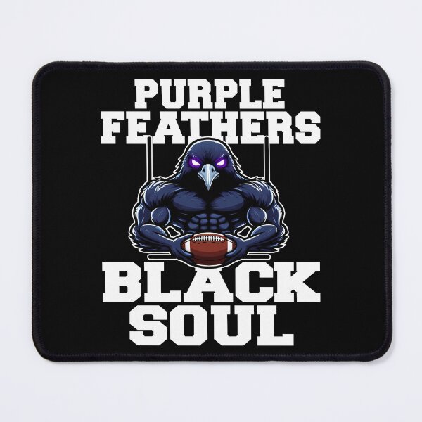 Artikelvorschau, LILA FEDERN SCHWARZE SEELE - FUSSBALL RAVENS GESCHENK entworfen und verkauft von KEF Custom.