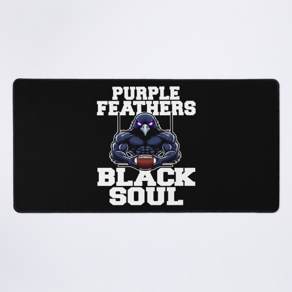 Item preview, PURPLE FEATHERS BLACK SOUL - FOOTBALL RAVENS GIFT designed and sold by KEF Custom.