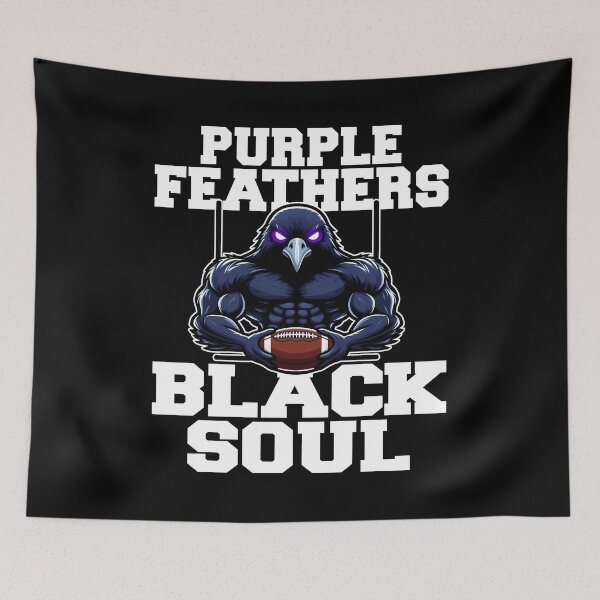 Artikelvorschau, LILA FEDERN SCHWARZE SEELE - FUSSBALL RAVENS GESCHENK entworfen und verkauft von KEF Custom.