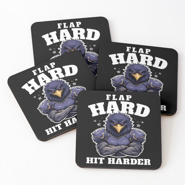 Item preview, FLAP HARD HIT HARDER - FOOTBALL RAVENS GIFT designed and sold by KEF Custom.