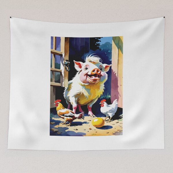 Item preview, The mischievous pig and the chicken's commotion. designed and sold by Whose-sweat.