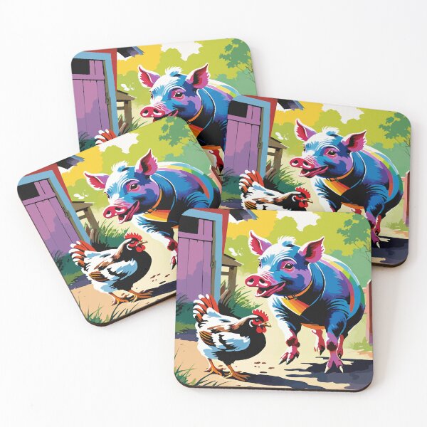 Item preview, The mischievous pig and the chicken's commotion. designed and sold by Whose-sweat.