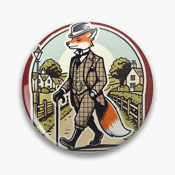 Aperçu de l'œuvre Renard élégant se promenant dans la campagne créée et vendue par Wiredart.