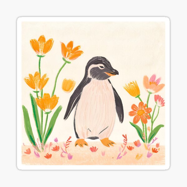 Aperçu de l'œuvre Pingouin fleur de plage créée et vendue par LeetlBug.