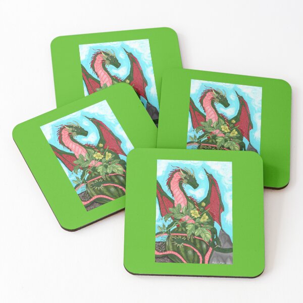 Item preview, Garden Dragon by Paula C. Jensen, digital ArtRage painting, 2024. designed and sold by PollywogDesigns.