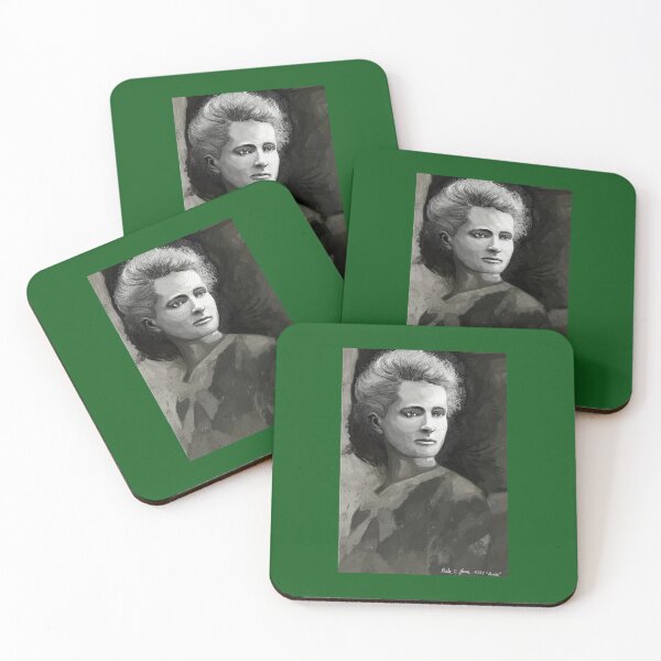 Item preview, Madame Curie by Paula C. Jensen, digital ArtRage painting remix, 2024.  designed and sold by PollywogDesigns.