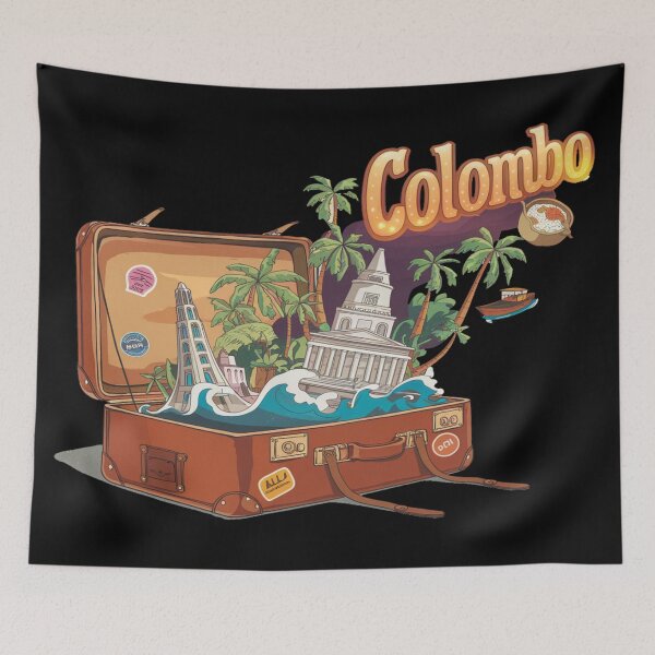 Item preview, colombo sri lanka ceylon - "Colombo Adventure Suitcase – Retro Cartoon Travel " designed and sold by stickercuffs.