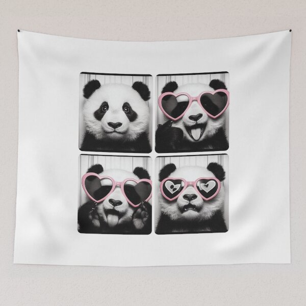 Item preview, Panda Wearing Love Sunglasses designed and sold by HIISESSOL.