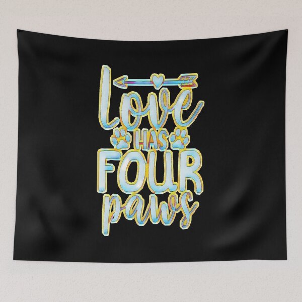 Item preview, Love Has Four Paws – Blue Pet Lover designed and sold by creativerooney.