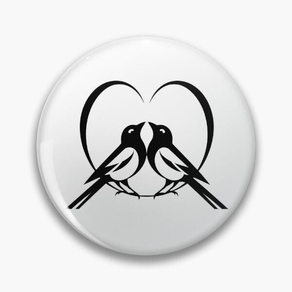 Item preview, Two Magpies Within a Heart designed and sold by TirConnaill.