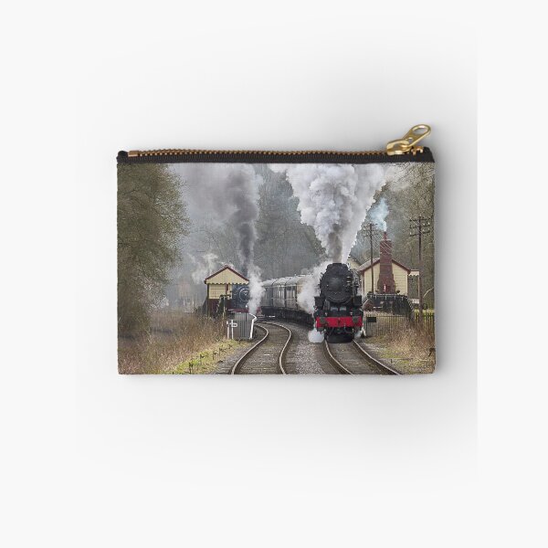Item preview, two steam locomotives at a station with smoke designed and sold by alan tunnicliffe.