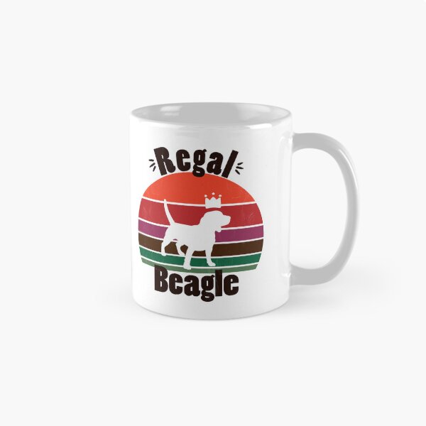 Item preview, Regal Beagle with retro sunset designed and sold by Line2Rhyme.