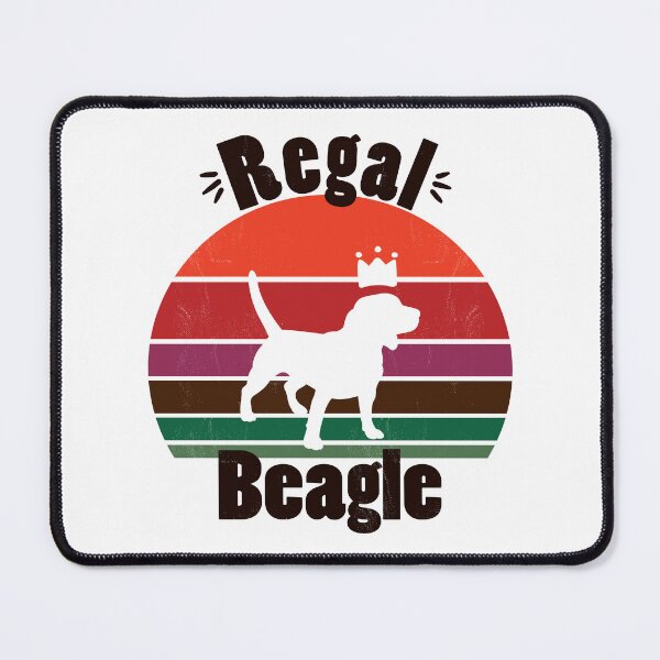 Item preview, Regal Beagle with retro sunset designed and sold by Line2Rhyme.