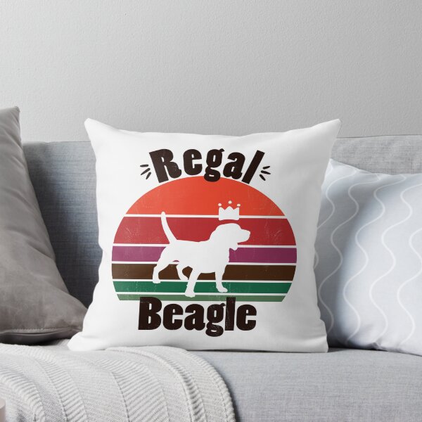 Item preview, Regal Beagle with retro sunset designed and sold by Line2Rhyme.