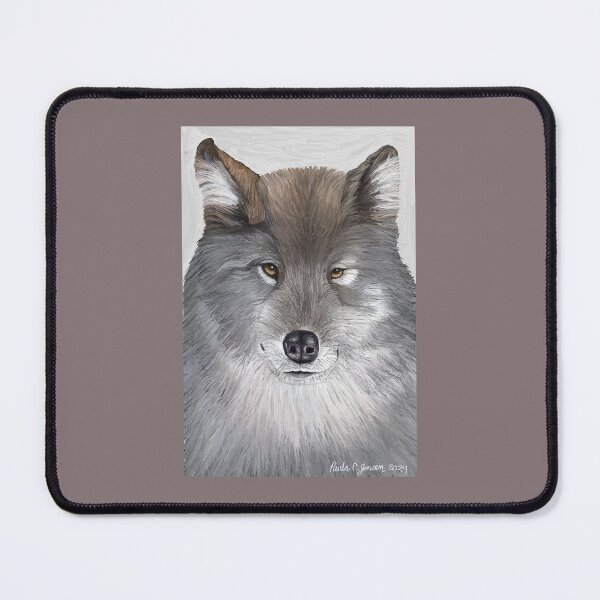 Item preview, Wolf Poem by Paula C. Jensen, digital painting, 2024 designed and sold by PollywogDesigns.