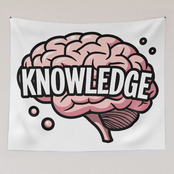 Item preview, Knowledge Brain Illustration Smart Thinking Design designed and sold by ColorsoftNature.