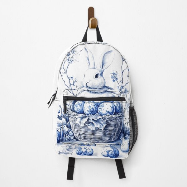 Item preview, Chinoiserie Easter Bunny with Easter Eggs designed and sold by GraphicGreets.