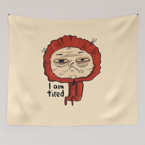 Item preview, Tired cartoon dude wrapped in pajamas designed and sold by VladdissH.