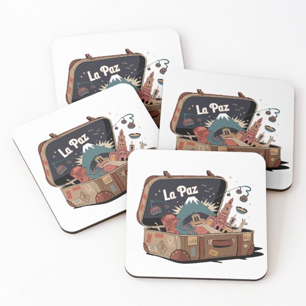 Item preview, Bolivia la Paz Travel- "La Paz Adventure Suitcase – Retro Cartoon Travel " designed and sold by stickercuffs.