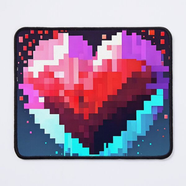 Item preview, Pixelated Heart Shape Illustration  designed and sold by Domo-Design.