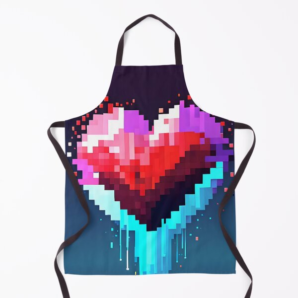 Item preview, Pixelated Heart Shape Illustration designed and sold by Domo-Design.